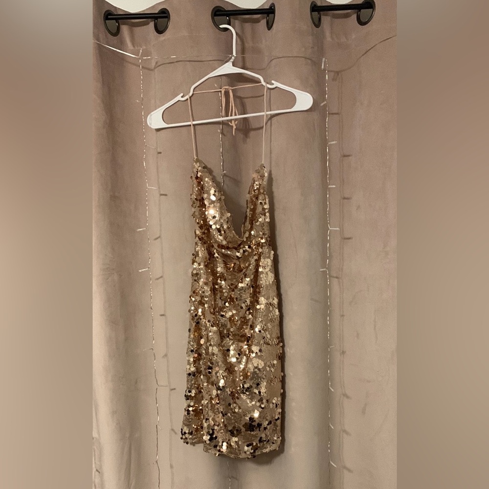 Sequin Strapless Dress